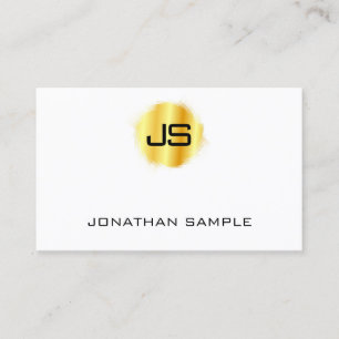 Moderne, elegante Monogram-Imitate - Goldvorlage Visitenkarte