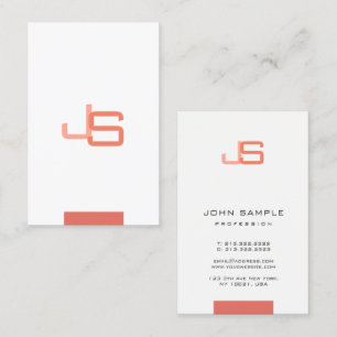Moderne elegante Monogram Trendy Template  Visitenkarte