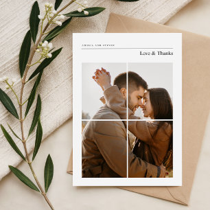 Moderne elegante Monogramm-Foto-Hochzeit Save The Date