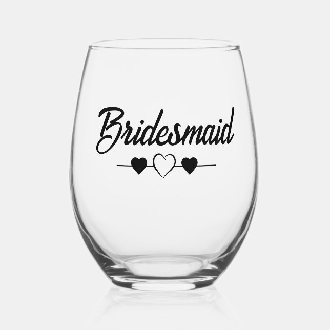 Moderne elegante Monogramm-Gastgeschenk Hochzeit o Weinglas Ohne Stiel (Vorderseite)