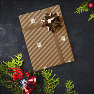 Moderne elegante Monogramm Geschenkpapier