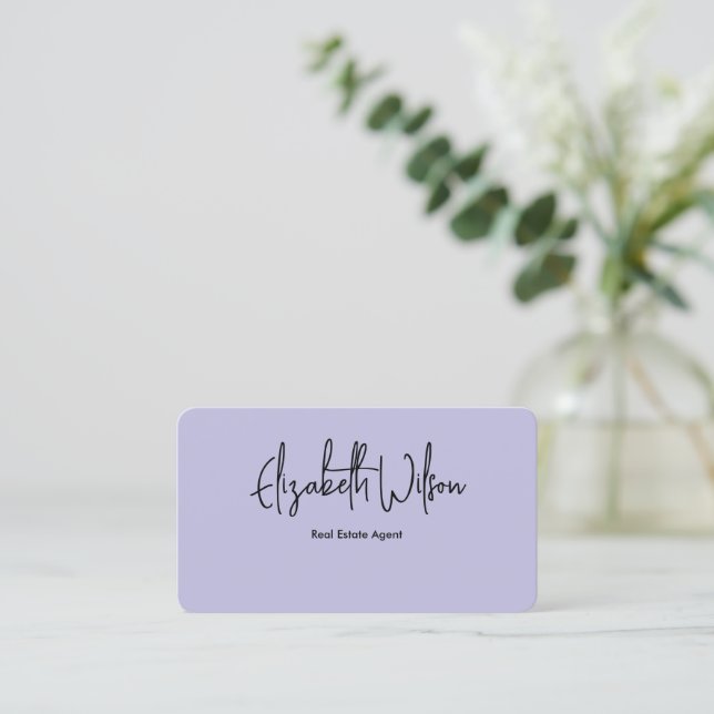 Moderne elegante monogrammierte Makler-QR-Code  Visitenkarte (Stehend Vorderseite)