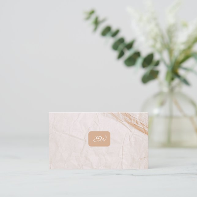 Moderne elegante monogrammierte Visitenkarten mit  Visitenkarte (Stehend Vorderseite)
