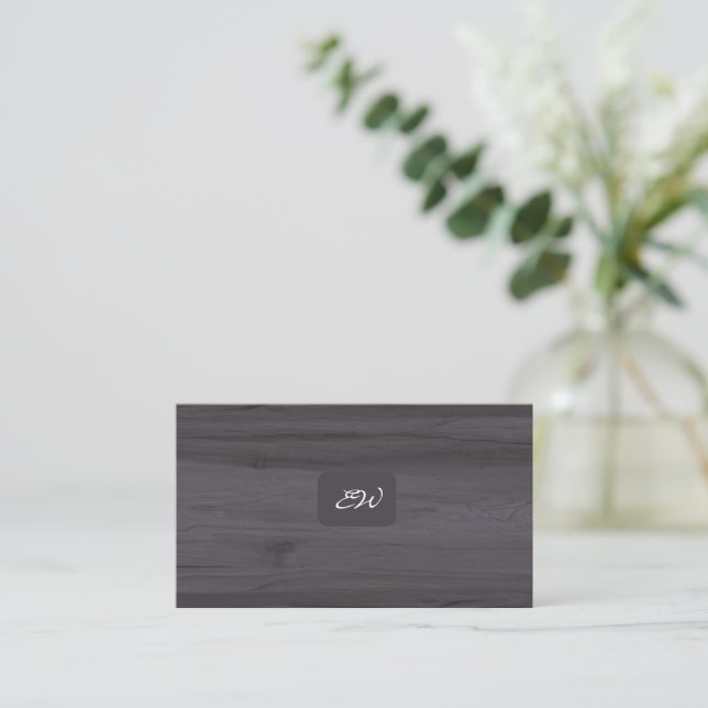 Moderne elegante monogrammierte Visitenkarten mit  Visitenkarte (Stehend Vorderseite)