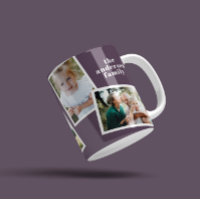 Moderne, elegante MultiFoto-Familie lila Gabe