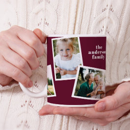 Moderne, elegante MultiFoto-Familie lila GIF-Kaffe Kaffeetasse