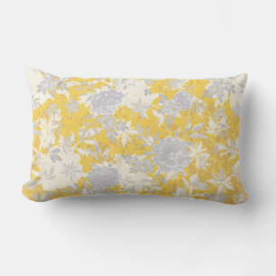 Moderne Elegante Mustard Yellow Marigold Blume Lendenkissen