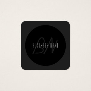 Moderne elegante Name & Monogramm Dunkelgrau & S