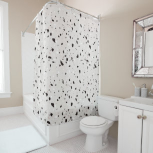 Moderne, elegante, neutrale Terrazzo Naturschönhe Duschvorhang