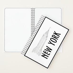 Moderne Elegante New York Sity Black and White Notizbuch