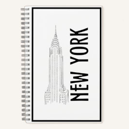 Moderne Elegante New York Sity Black and White Notizbuch