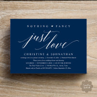 Moderne elegante Nichts Fancy, nur Liebe, Empfang