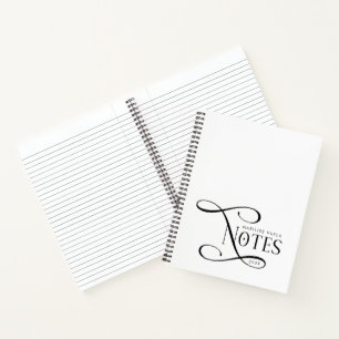 Moderne elegante Notizen Personalisiert Schwarz We Notizbuch