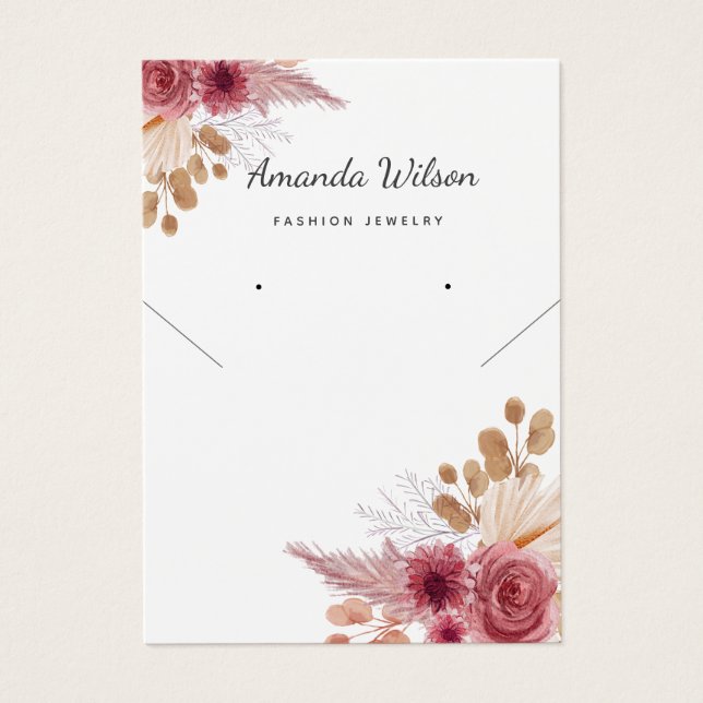 Moderne elegante Ohrringe-Netzklace-Display-Karte (Vorderseite)