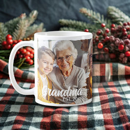 Moderne, elegante Oma-personalisierte Foto-Collage Kaffeetasse
