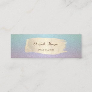 Moderne Elegante Ombre Glitter, Goldener Pinselstr Mini Visitenkarte