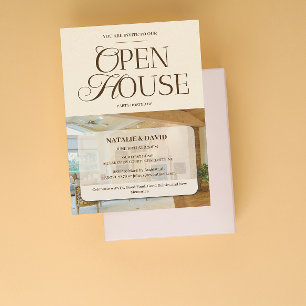 Moderne Elegante Open-House-Foto-Logo-Geschäft Einladung
