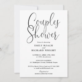 Moderne Elegante Paare Bridal Polterabend Einladung