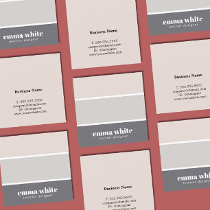 Moderne, elegante Pastel Stripes Räume Designer Quadratische Visitenkarte