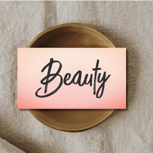 Moderne elegante Pastell-Weiß-Schönheit-Haare-Make Visitenkarte