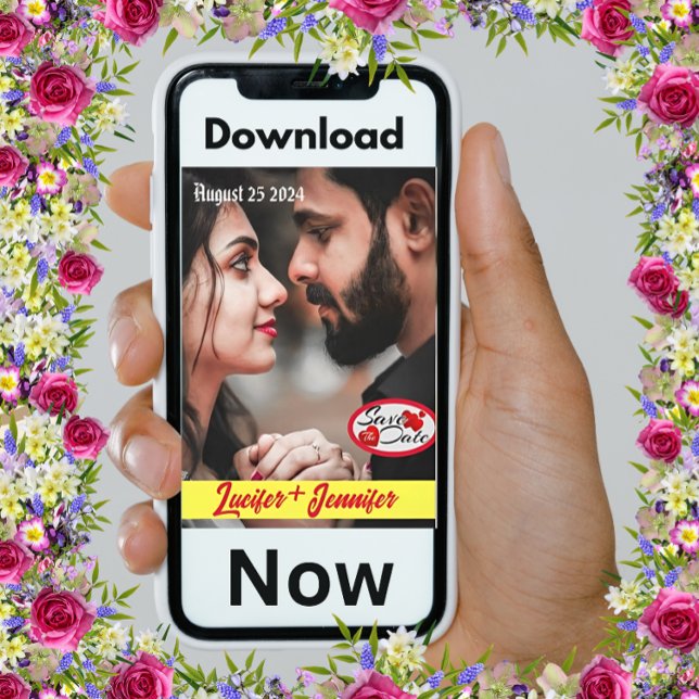 Moderne Elegante personalisieren Vertikal Save the Einladung (Von Creator hochgeladen)