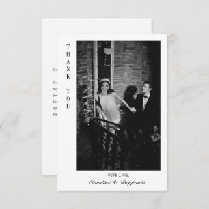 Moderne, elegante Personalisiert Message Foto Hoch Dankeskarte