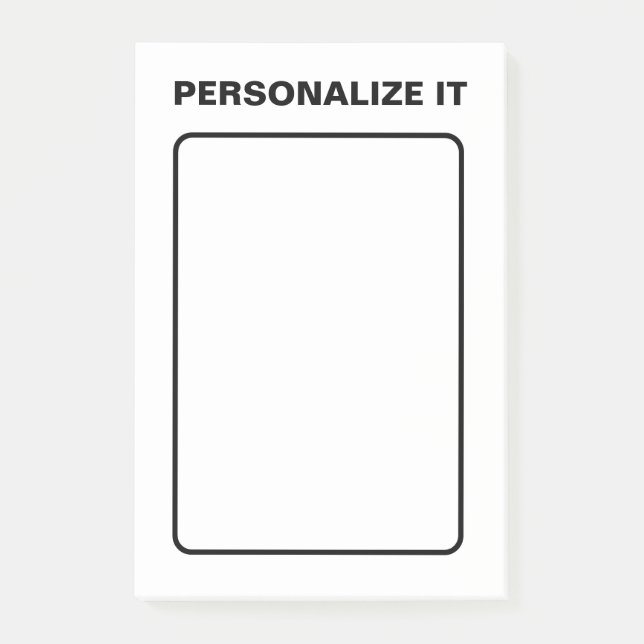 Moderne Elegante Personalisiert Versatile Post-it Klebezettel (Vorderseite)