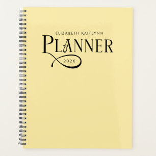Moderne Elegante Personalisierte Gelbe Planer