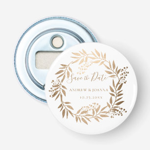 Moderne elegante personalisierte Gold-Monogramm Flaschenöffner
