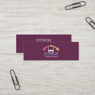 Moderne elegante persönliche Fitness-Trainer-Mini- Mini Visitenkarte