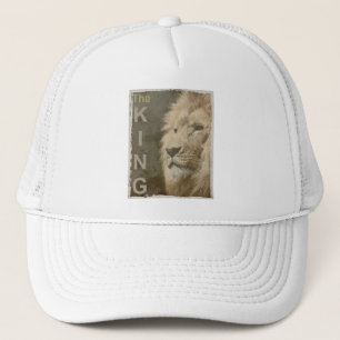 Moderne Elegante Pop Art Lion Kopf The King Templa Truckerkappe