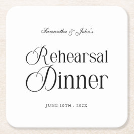 Moderne elegante Probe-Dinnerparty Rechteckiger Pappuntersetzer