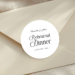 Moderne elegante Probe-Dinnerparty Runder Aufkleber