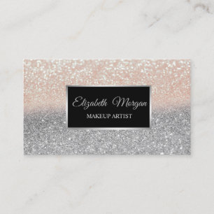 Moderne Elegante Professionelle Glitter, Rahmen Visitenkarte