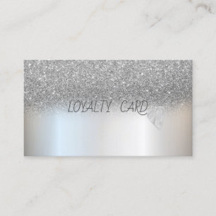 Moderne elegante professionelle glitzernde silbern treuekarte