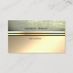 Moderne Elegante Professionelle Gold, Grüne Streif Visitenkarte