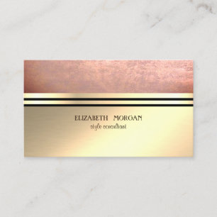 Moderne Elegante Professionelle Gold,Streifen Visitenkarte