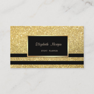 Moderne Elegante Professionelle Goldene Gestreifte Visitenkarte