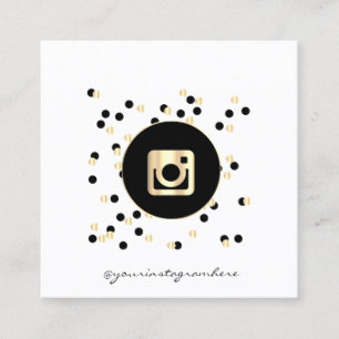 Moderne Elegante Professionelle, Punkte Gold Inst Quadratische Visitenkarte