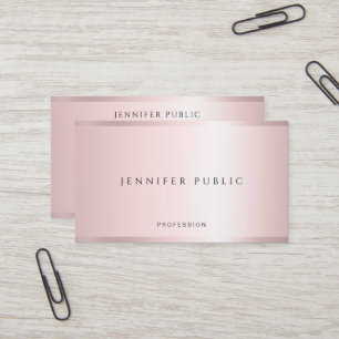 Moderne Elegante Professionelle Roségold Luxus Sei Visitenkarte