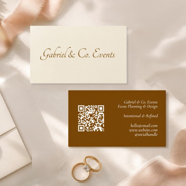 Moderne elegante QR-Code-Event-Visitenkarte Visitenkarte (Von Creator hochgeladen)