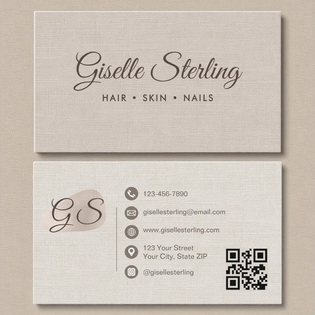 Moderne elegante QR-Code-Linencard Visitenkarte (Von Creator hochgeladen)