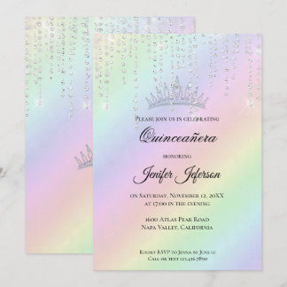 Moderne elegante Quinceanera Einladung