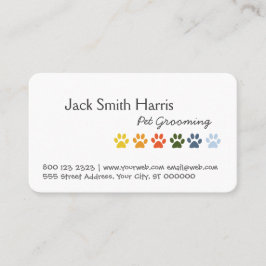 Moderne elegante Regenbogen-Haustier-Tier-Tatzen Visitenkarte