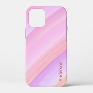 Moderne elegante Retro-Linien-Monogramm Case-Mate iPhone Hülle