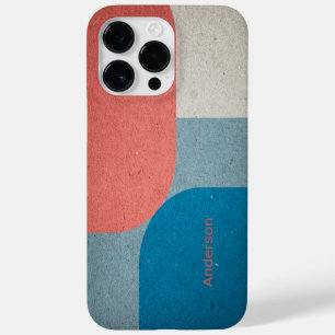 Moderne elegante Retro-Linien-Monogramm Case-Mate iPhone 14 Pro Max Hülle