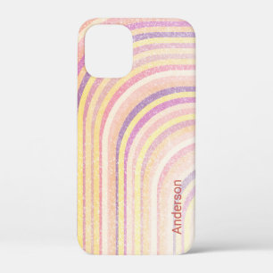 Moderne elegante Retro-Linien-Monogramm Case-Mate iPhone Hülle