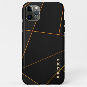 Moderne elegante Retro-Linien-Monogramm Case-Mate iPhone Hülle