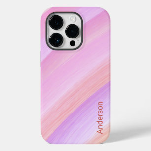 Moderne elegante Retro-Linien-Monogramm Case-Mate iPhone 14 Pro Hülle