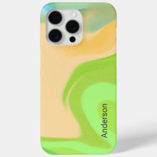 Moderne elegante Retro-Linien-Monogramm Case-Mate iPhone Hülle